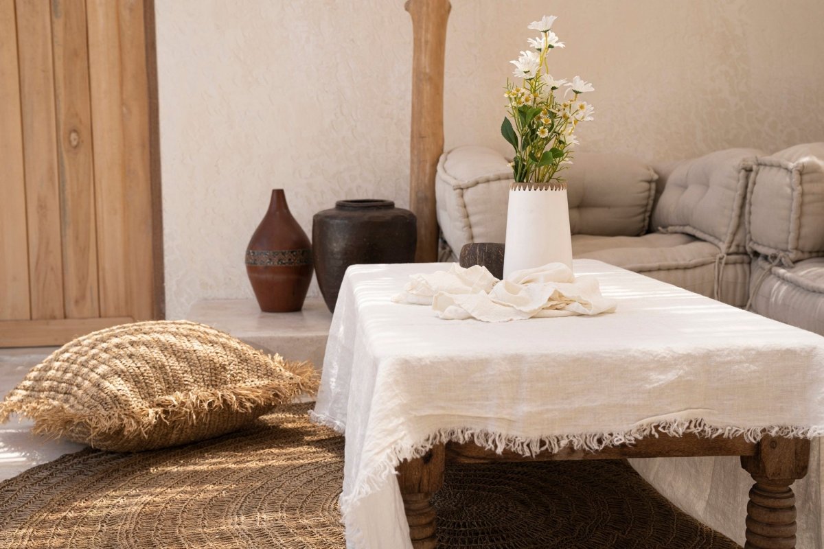 The Linen Tablecloth - White - 150 x 250 cm - 