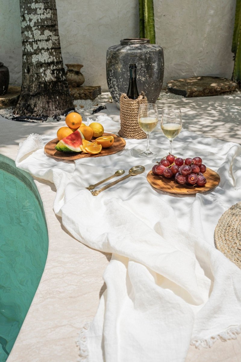 The Linen Tablecloth - White - 150 x 250 cm -
