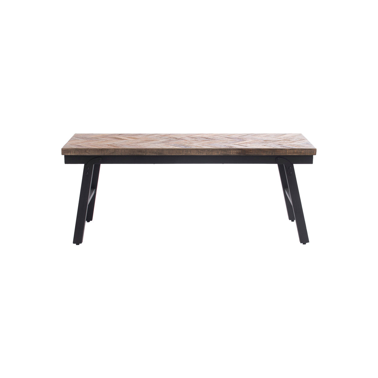 The Herringbone Bench - Natural - 110 cm