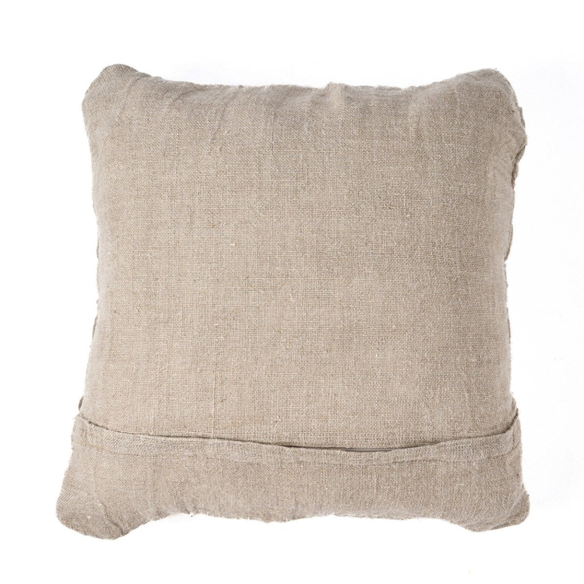 Beige textured pillow on a white background