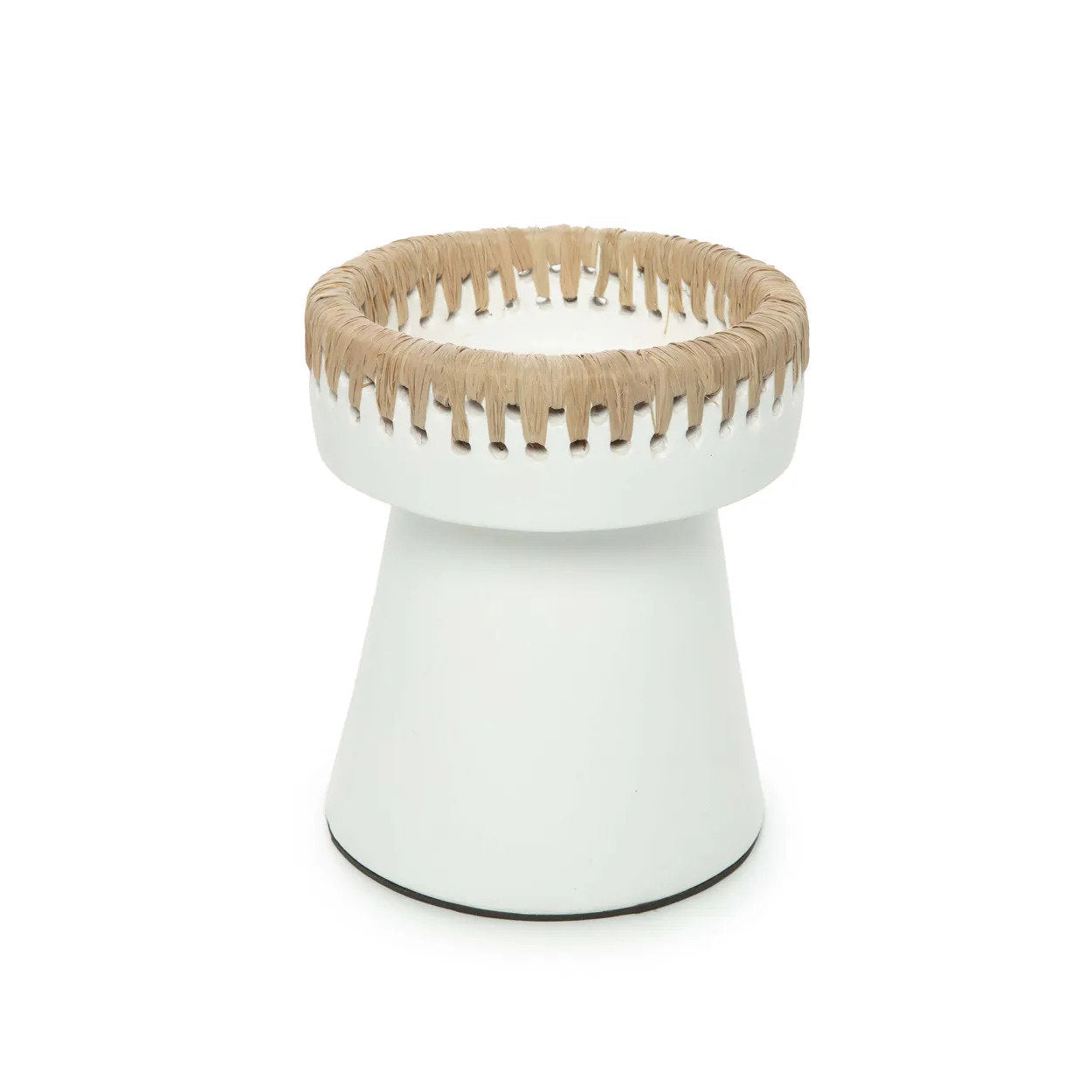 Portacandele grazioso - Bianco naturale -
