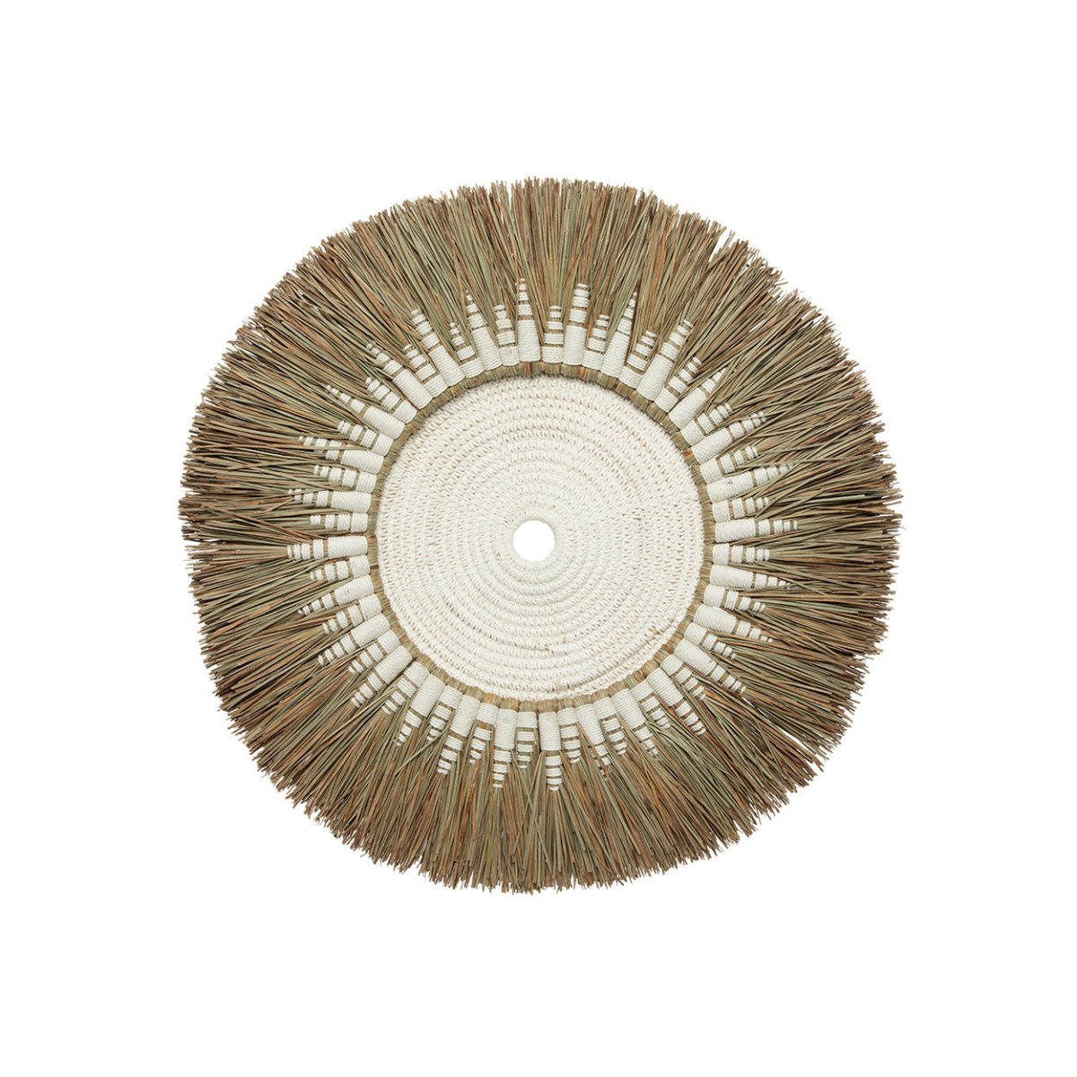 The Raffia Macramé Wall Decoration – White & Natural - 