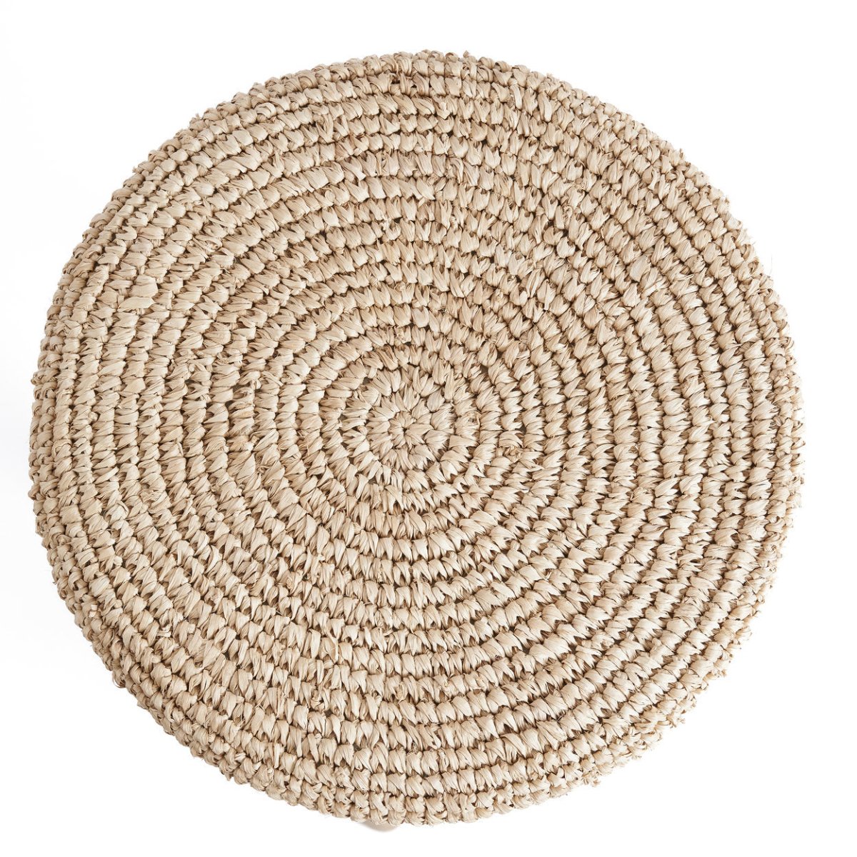 Raffia Bar Stool | Teak Wood & Handwoven Natural Seat - 