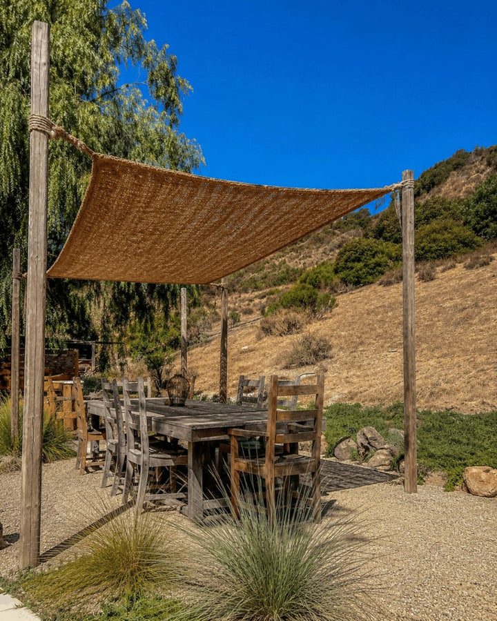 Coco Shade Rectangular – Natural 300x200 | Handwoven Outdoor Canopy - 