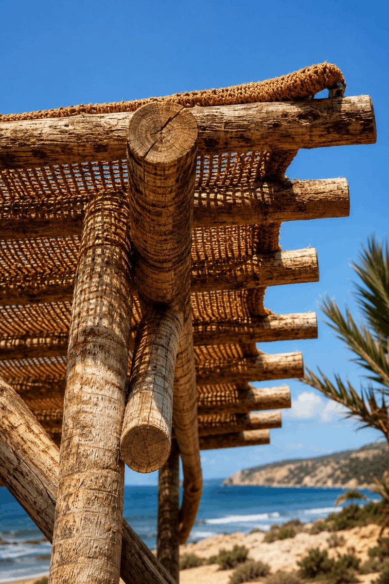 Coco Shade – Handwoven Natural Canopy in Coconut Fibre 300x300cm - 