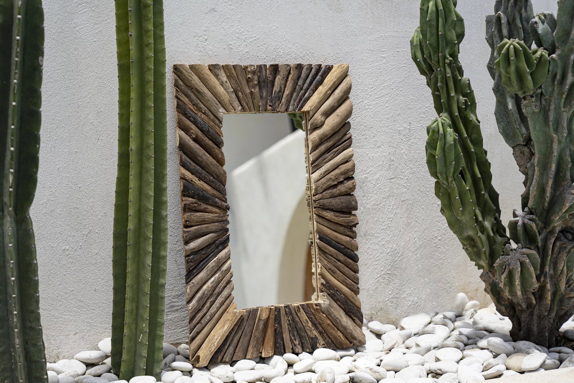 The Driftwood Framed Mirror