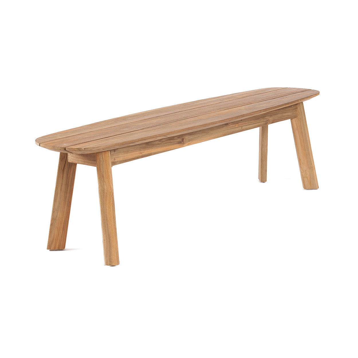 Wooden bench on a white background