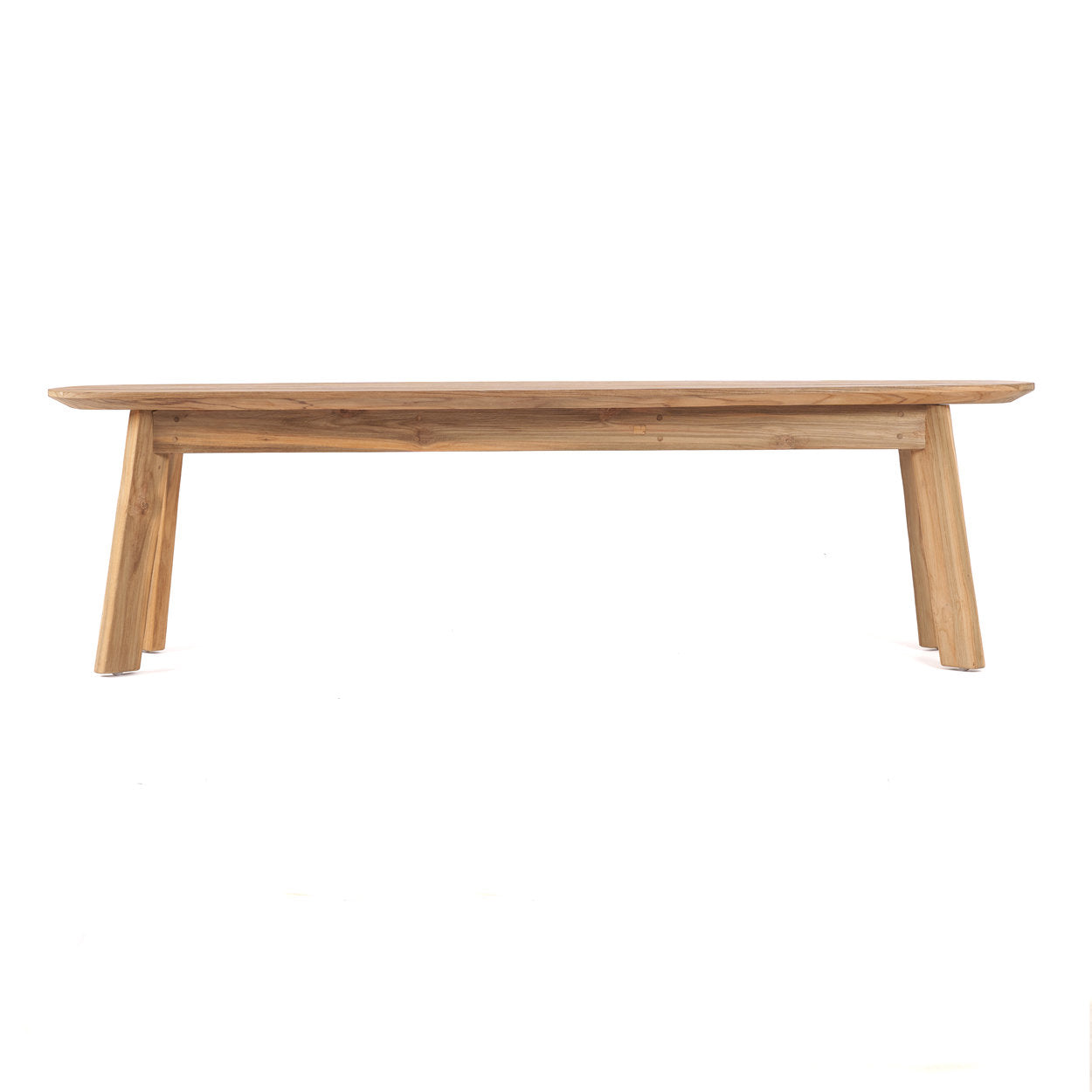 Wooden bench on a white background