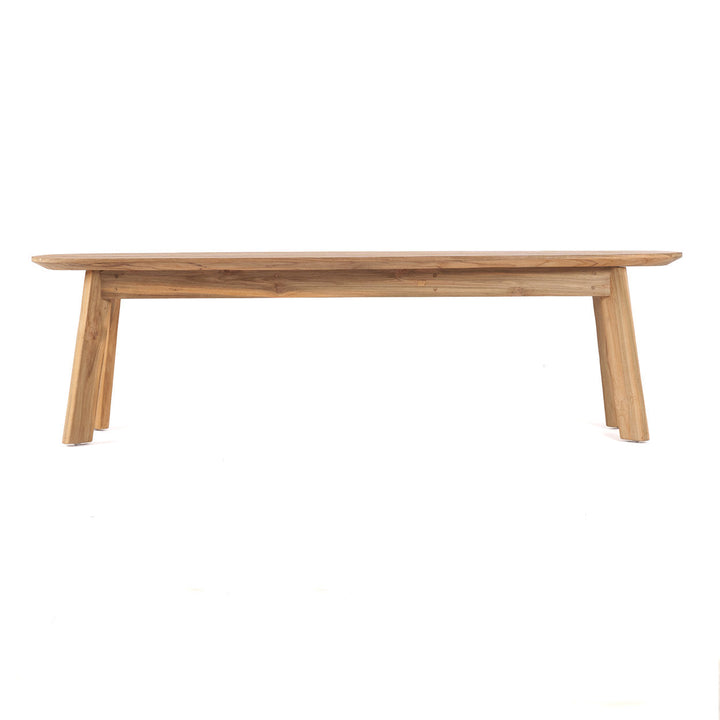 Wooden bench on a white background