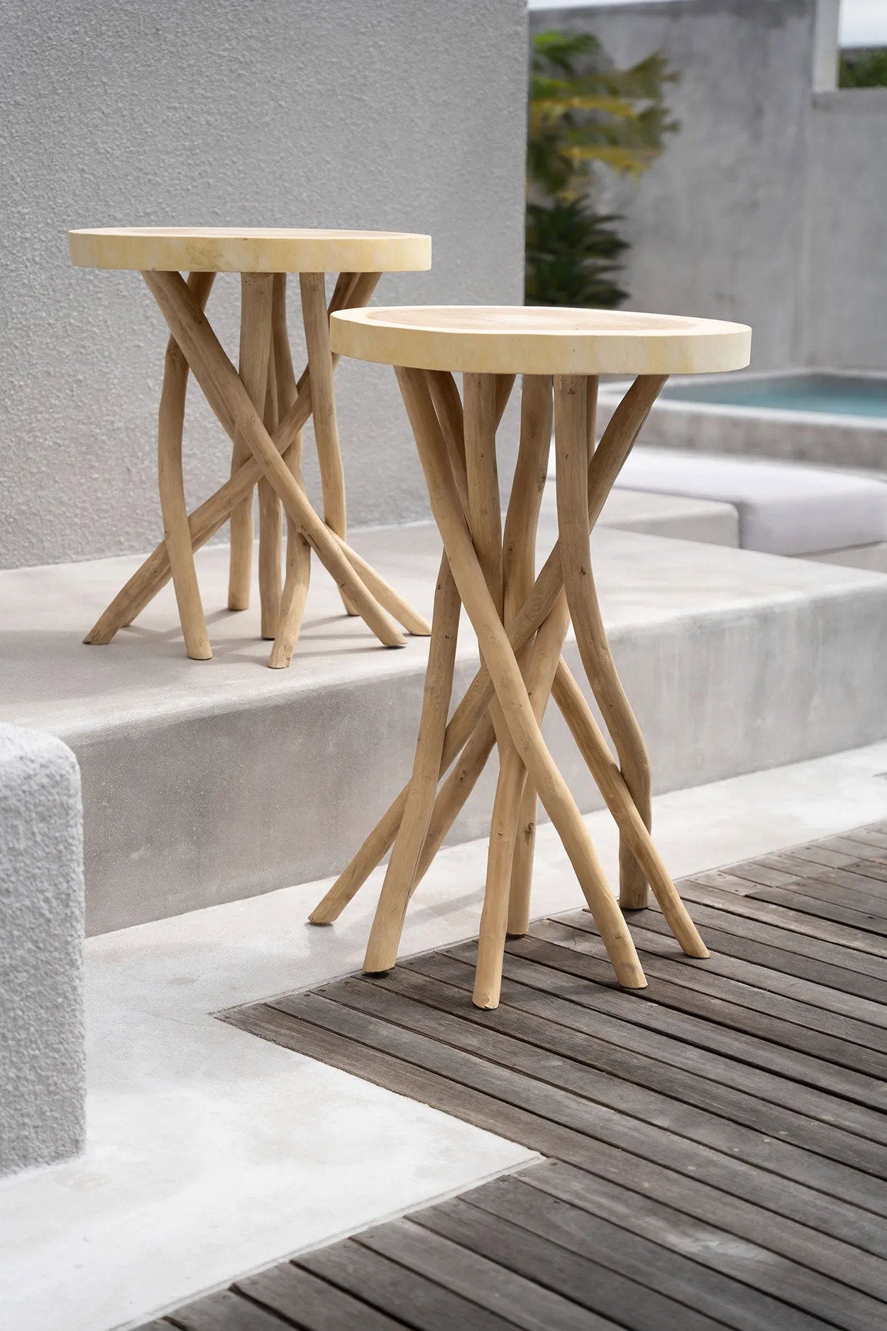 Gili Side Table | Teak Wood Island-Inspired Design