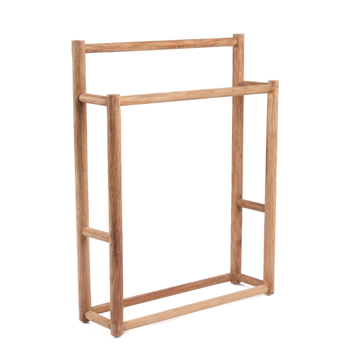 The Rustic Towel Holder – Reclaimed Teak Wood | Natural Bathroom Accent