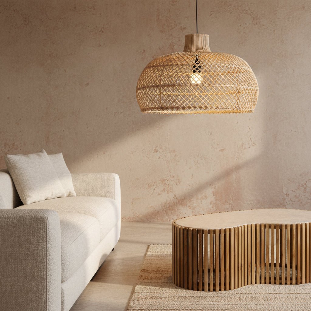 Rattan Pendant Light 57 cm – Maze Natural - 