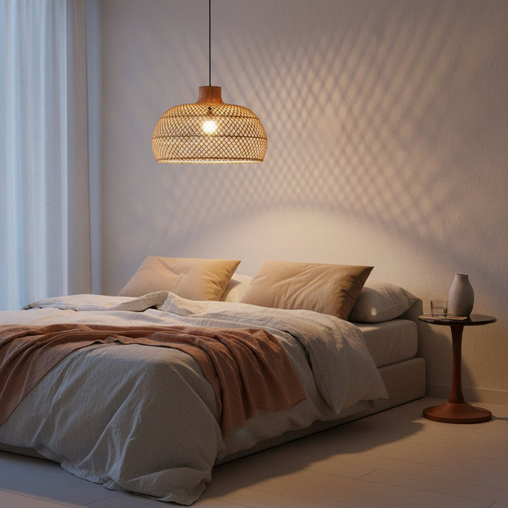 Rattan Pendant Light 57 cm – Maze Natural - 