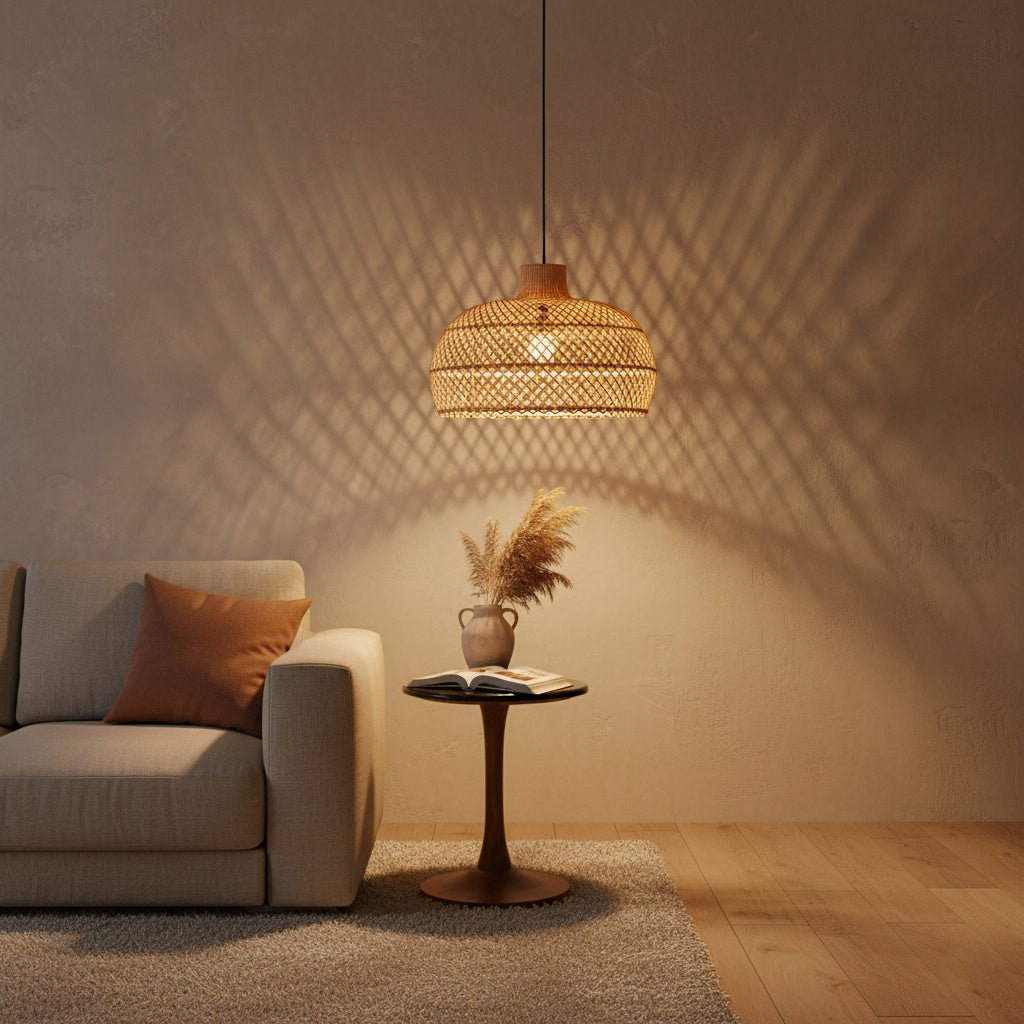 Rattan Pendant Light 57 cm – Maze Natural - 