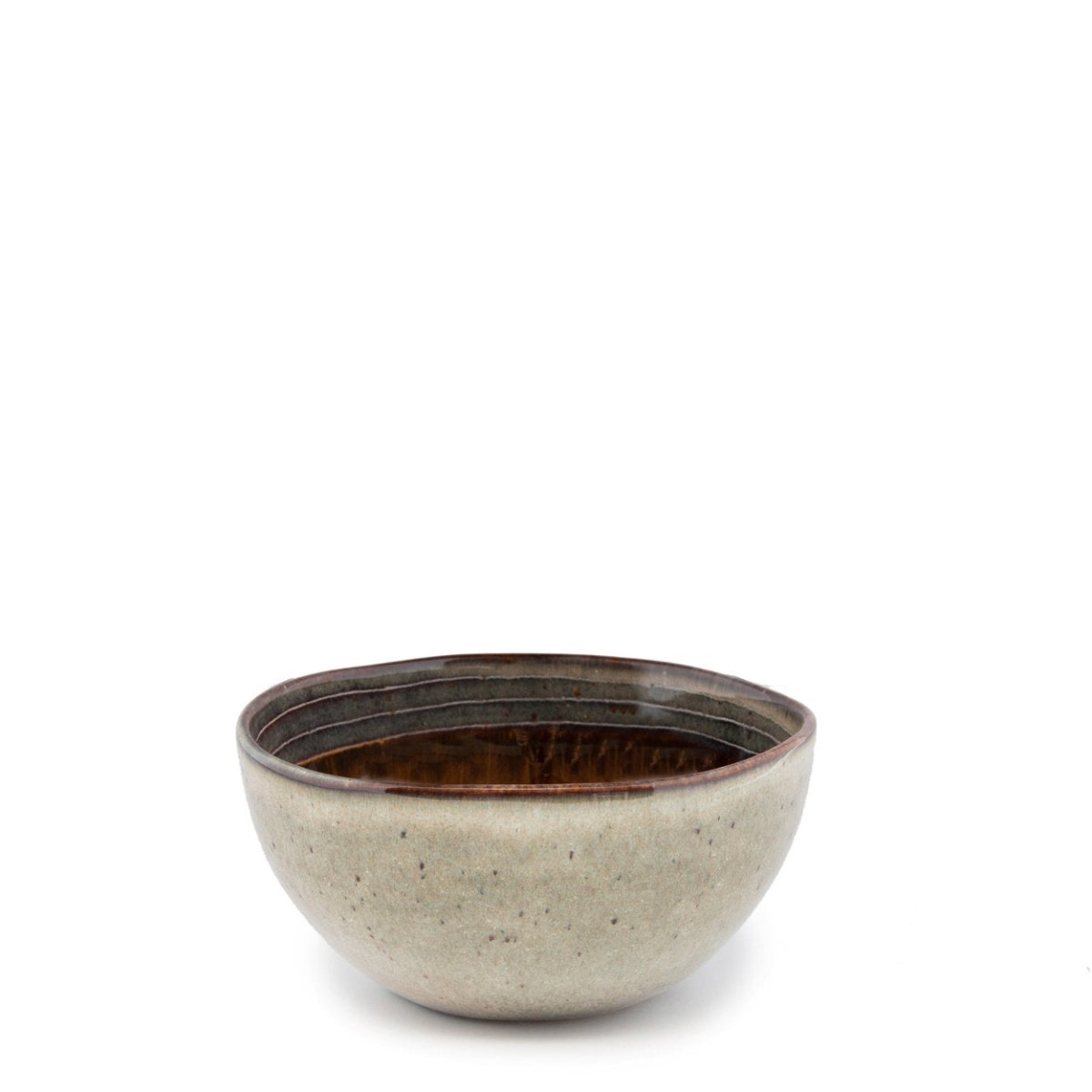 Ceramic bowl with a textured surface on a white background