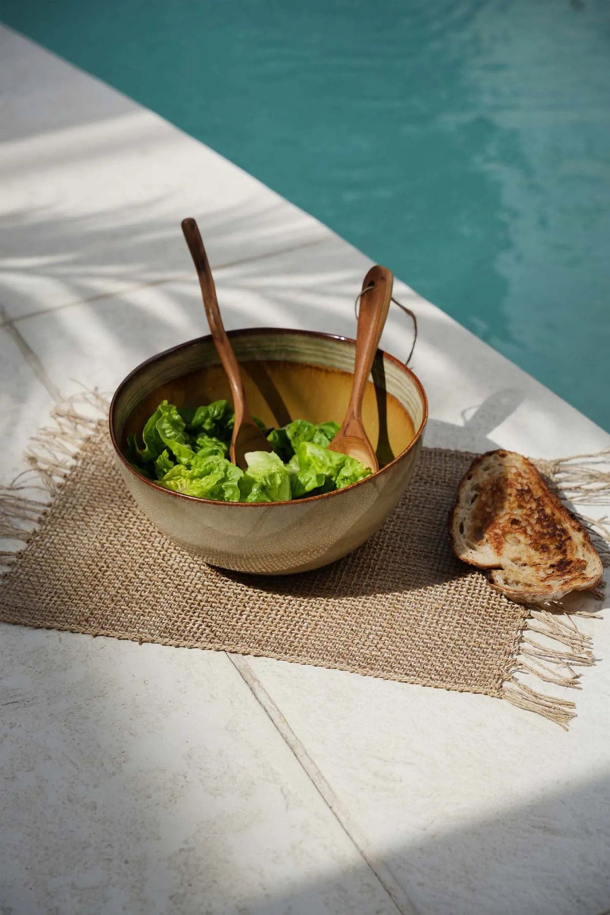 Comporta Handmade Serving Dish – Grey Brown Ceramic 26x26x12 cm