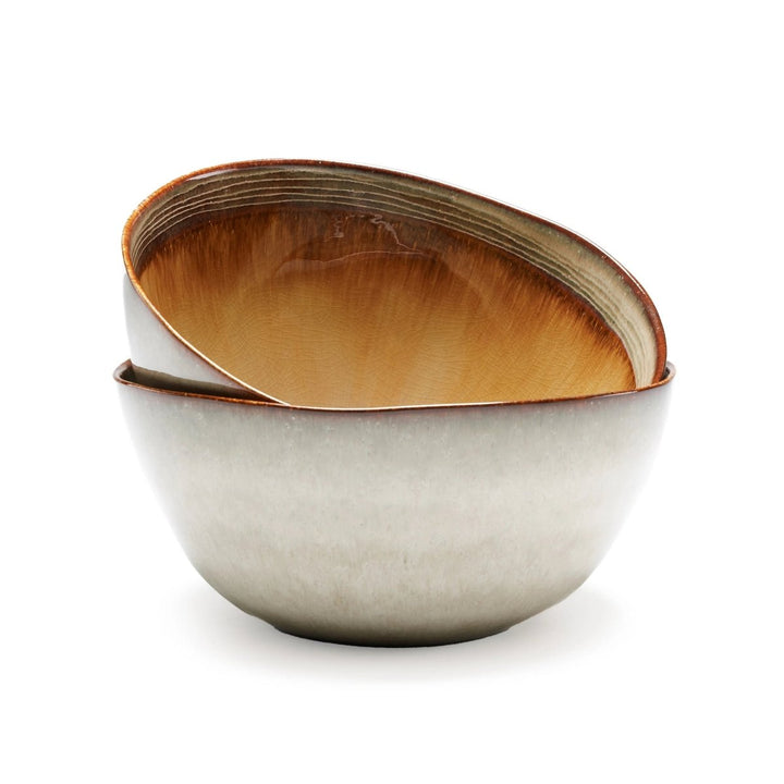 Comporta Handmade Serving Dish – Grey Brown Ceramic 26x26x12 cm -
