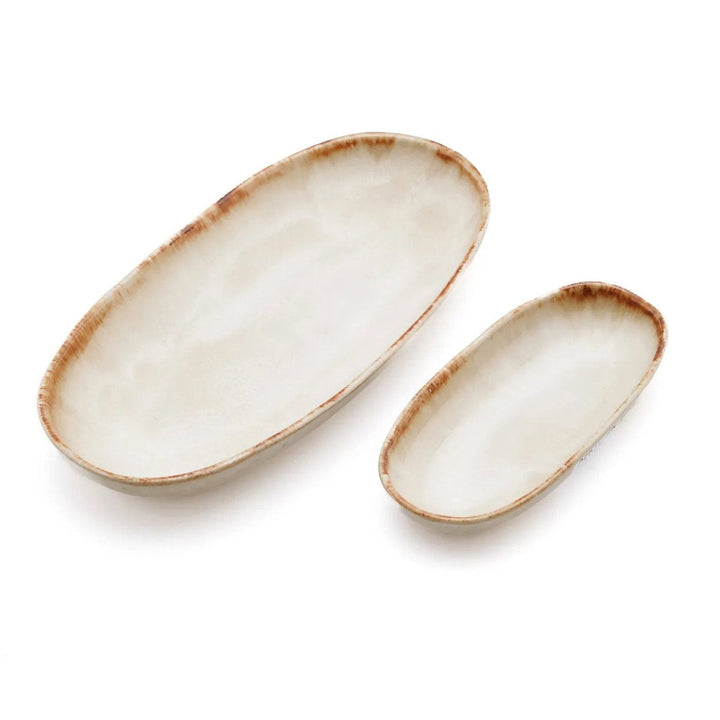 The Cascais Oval Plate – M - Handmade Stoneware Plate - 