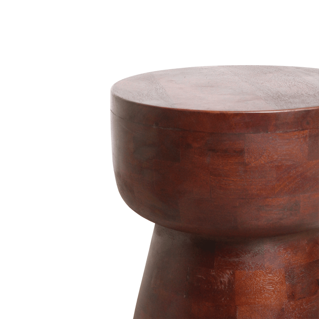 Wooden stool on white background 