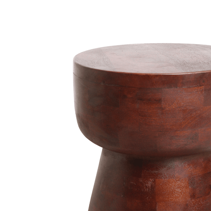 Wooden stool on white background 