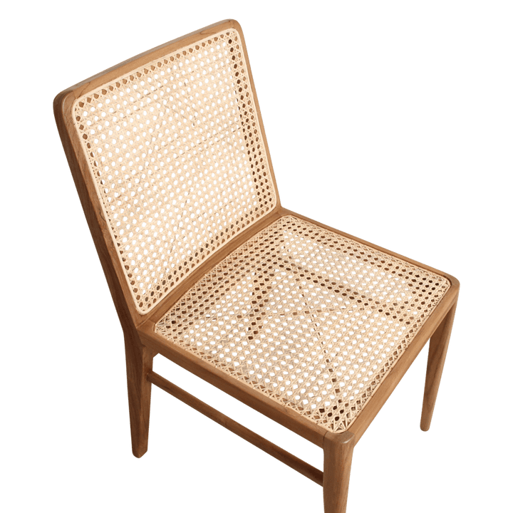Wicker chair with a white background