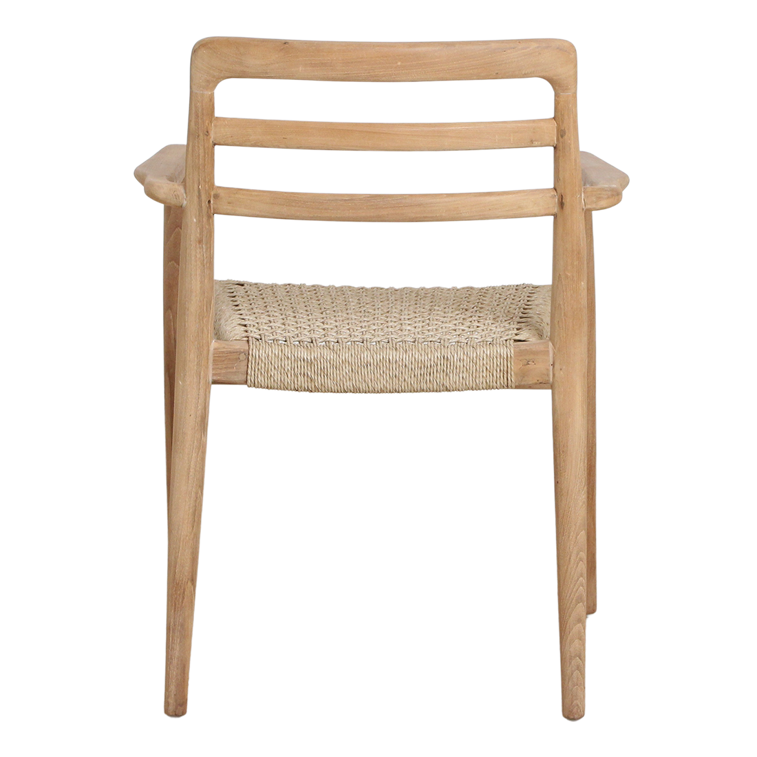 Verano Teak Garden Chairs with Armrests – Natural (Set of 2) -
