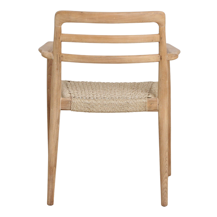 Verano Teak Garden Chairs with Armrests – Natural (Set of 2) -