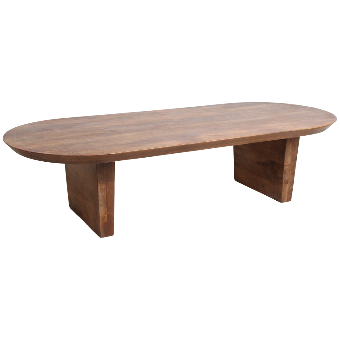 Brown Bullnose Coffee Table – 140 x 60 x 35 cm | Mango Wood