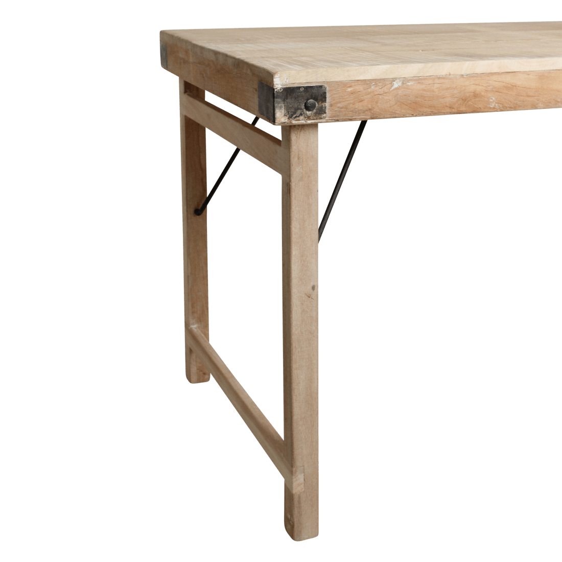 Lime - Washed Fold - Up Dining Table – FSC Recycled Wood – 165 cm - 