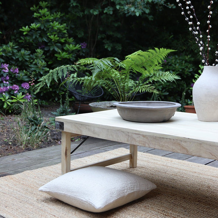 Limewashed Foldable Coffee Table – 120 x 75 x 45 - 