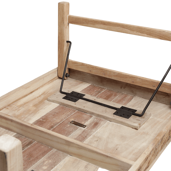 Limewashed Foldable Coffee Table – 120 x 75 x 45 -