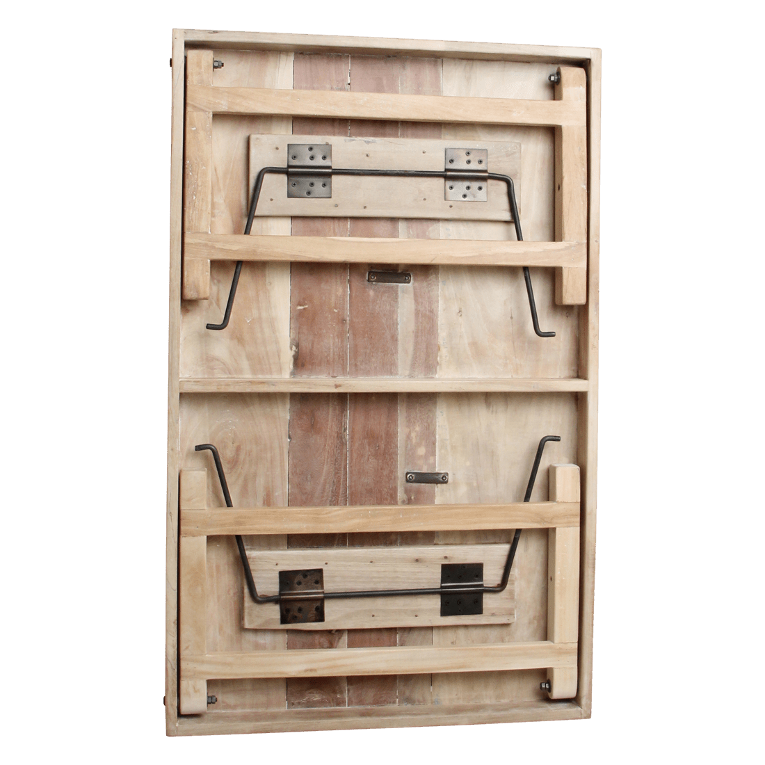 Folded coffee table on white background 