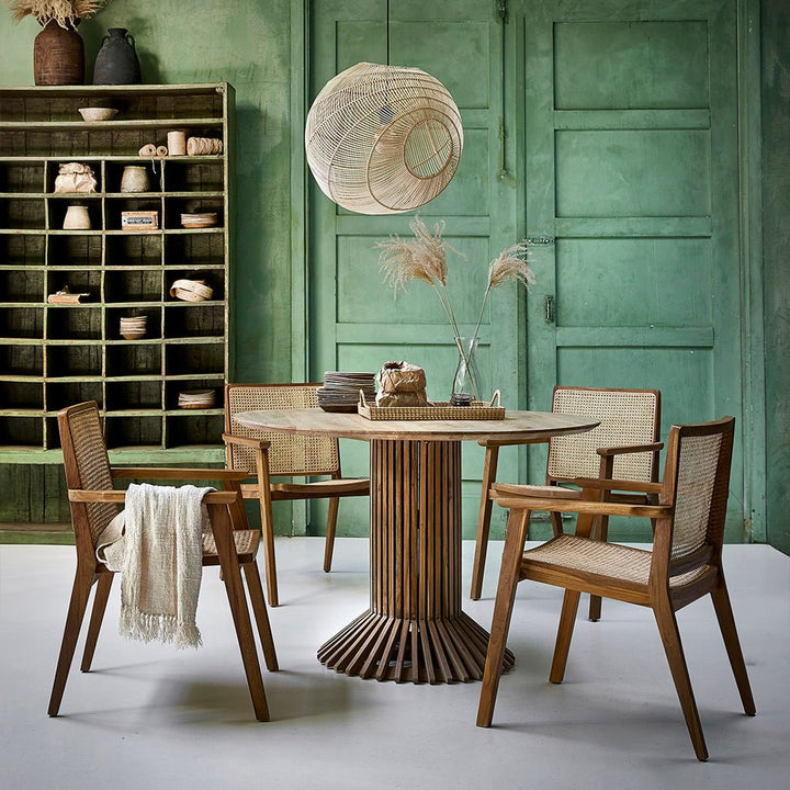Eiffel Round Dining Table – Recycled Teak – Ø140 cm - 