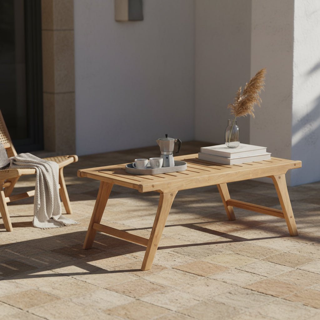 Odin Teak Outdoor Coffee Table – Natural - 