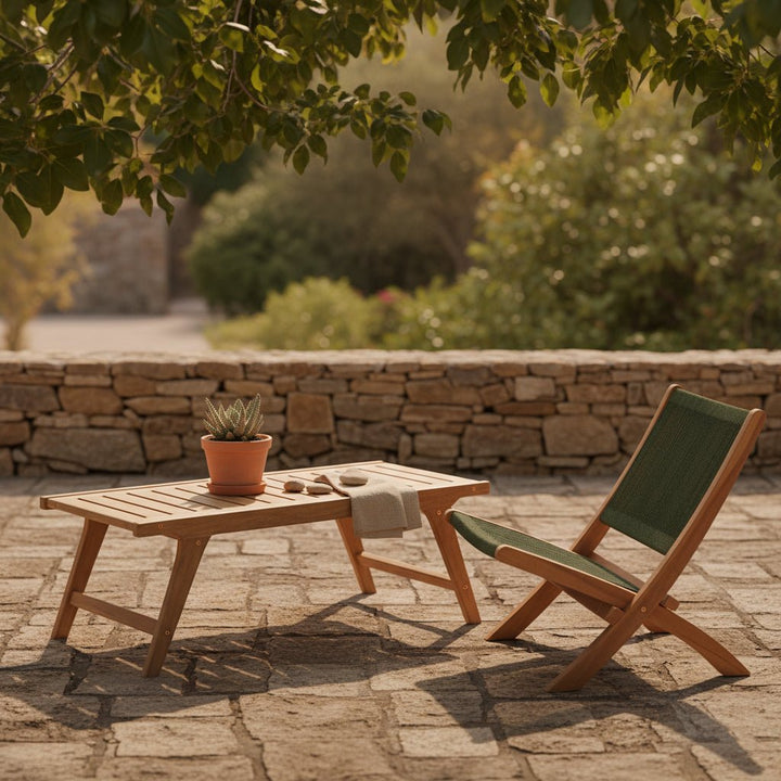 Odin Teak Outdoor Coffee Table – Natural - 