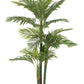 Areca Palm Tree in pot, 180cm tall with lifelike green foliage. Crafted from cement, EVA, and wood. Luxurious natural decor for interiors.