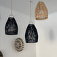 Ayana Black Rattan Pendant Lampshade – Large, Handmade Boho Decor 35 cm