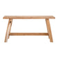 Barcelona Teak Wood Bench 90x25x45 cm with natural finish, ideal for indoor or outdoor use.