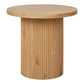 Boavista side table, natural finish, Ø48x45 cm, modern and easy to assemble