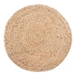 4 round braided natural jute placemats Ø38 cm set.