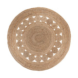 "Bombay Jute Rug, natural braided round, Ø150 cm."