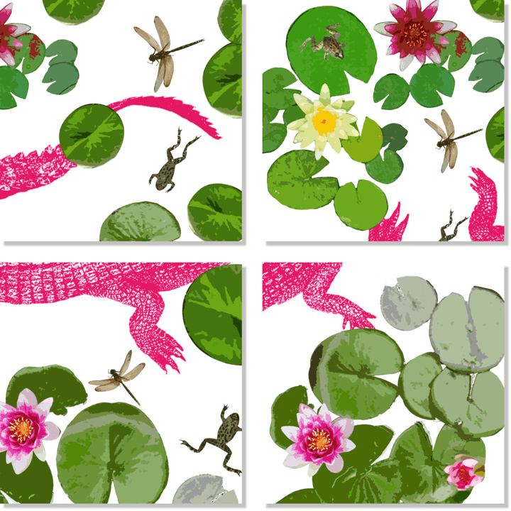 Set of 4 Linen Napkins “Crocodile” – Textured Pure Linen, Made in Italy - 