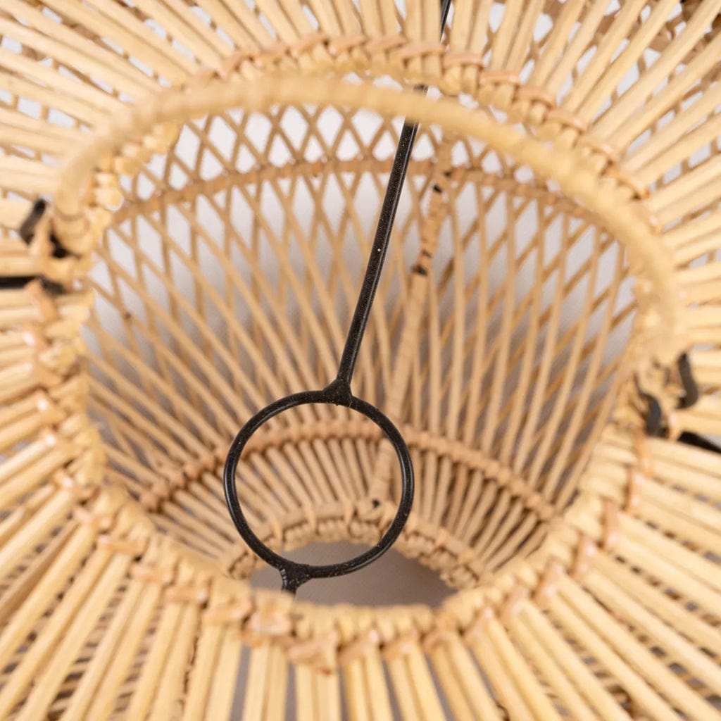 The Batu Bolong Natural Rattan Pendant Lamp –  Versatile Boho Decor, 60 cm