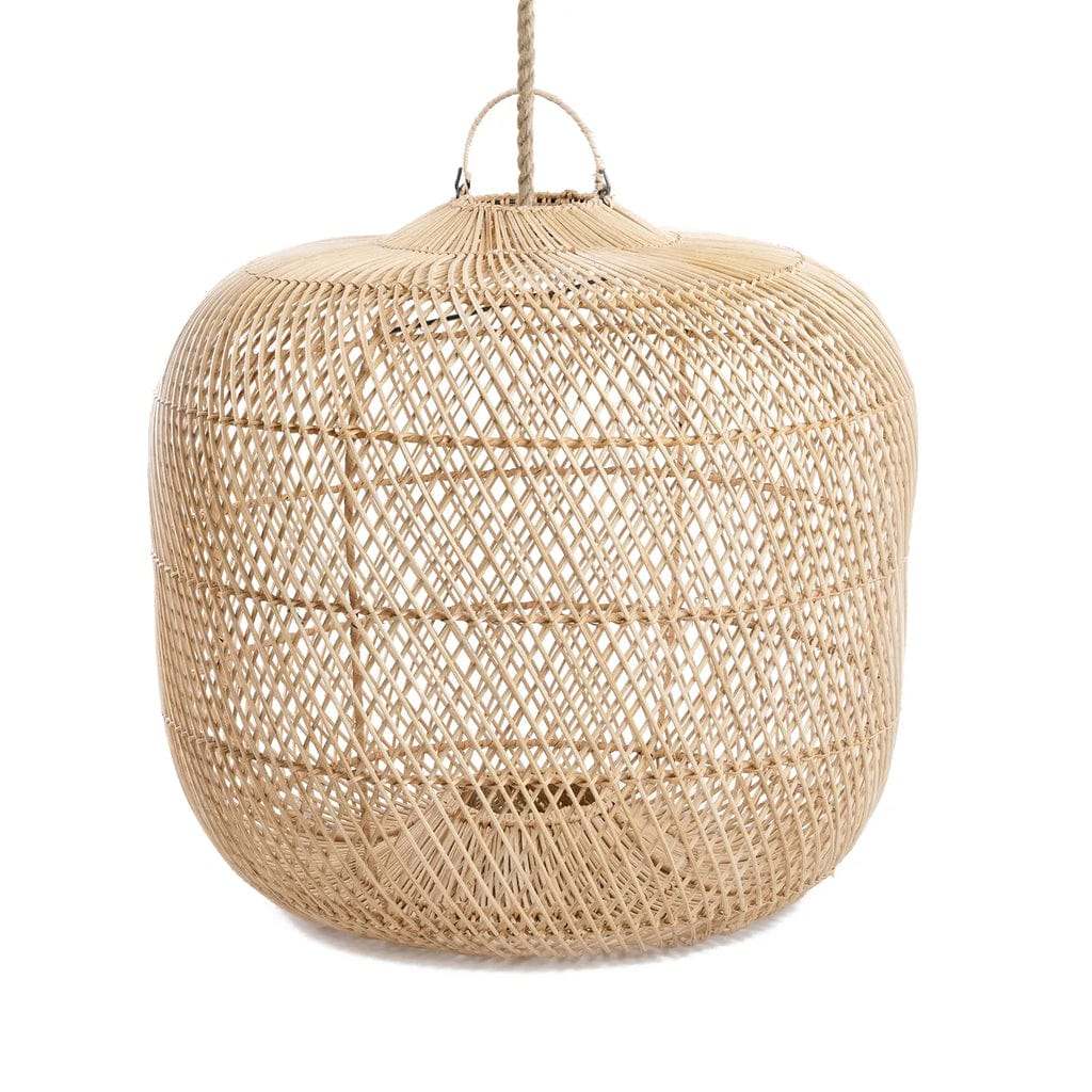 The Batu Bolong Natural Rattan Pendant Lamp – M - Versatile Boho Decor 50 cm