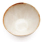 Handcrafted Cascais Bowl in yellow and white ceramic, set of six, 12cm diameter.