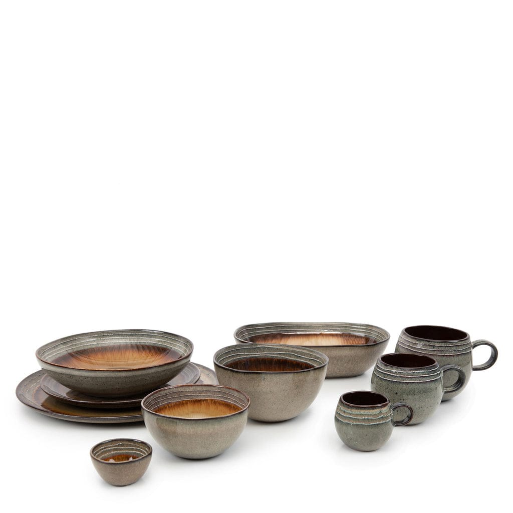 The Comporta Coffee Cup - L - Set of 6; elegant earthenware cups with vibrant colors, 9.5cm height.