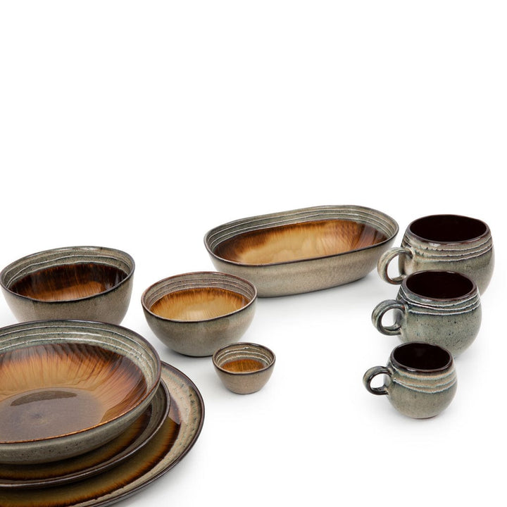 The Comporta Coffee Cup - L - Set of 6, elegant earthenware dinnerware, 9.5cm height, versatile tableware.