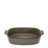 Comporta Oven Dish in green, 29cm, with crackle glaze and artisanal design.