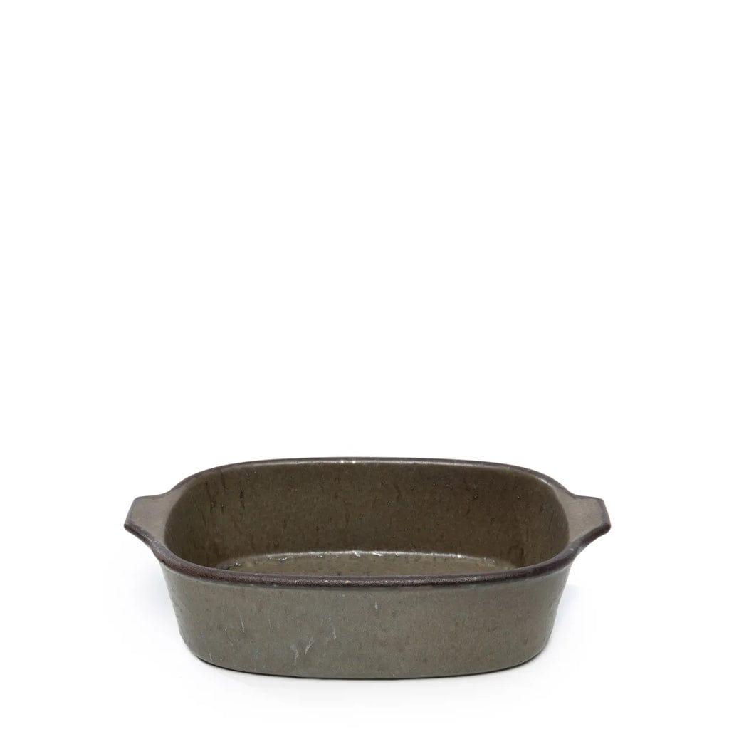 Comporta Oven Dish - Green, 22cm, speckled glaze, terracotta, decorative and functional baking dish.