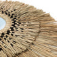 Round mirror with cowrie shells and natural grass frame, Havana Mirror in Natural Black.